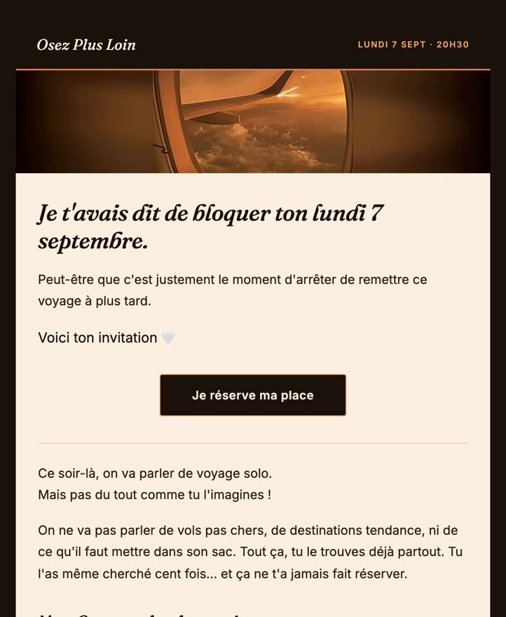 Le mailing du lancement